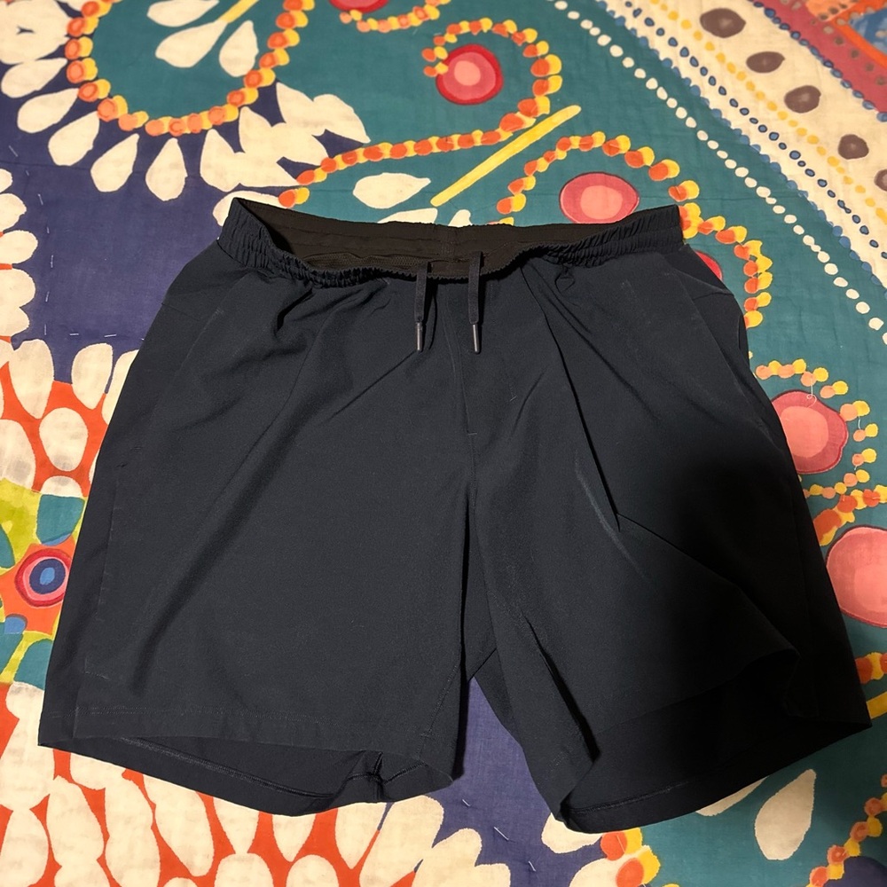 Lululemon 7 inch lined short - Size large, dark navy blue.